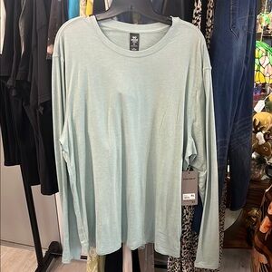 90 Degree By Reflex Green Long Sleeve Relaxed Tee